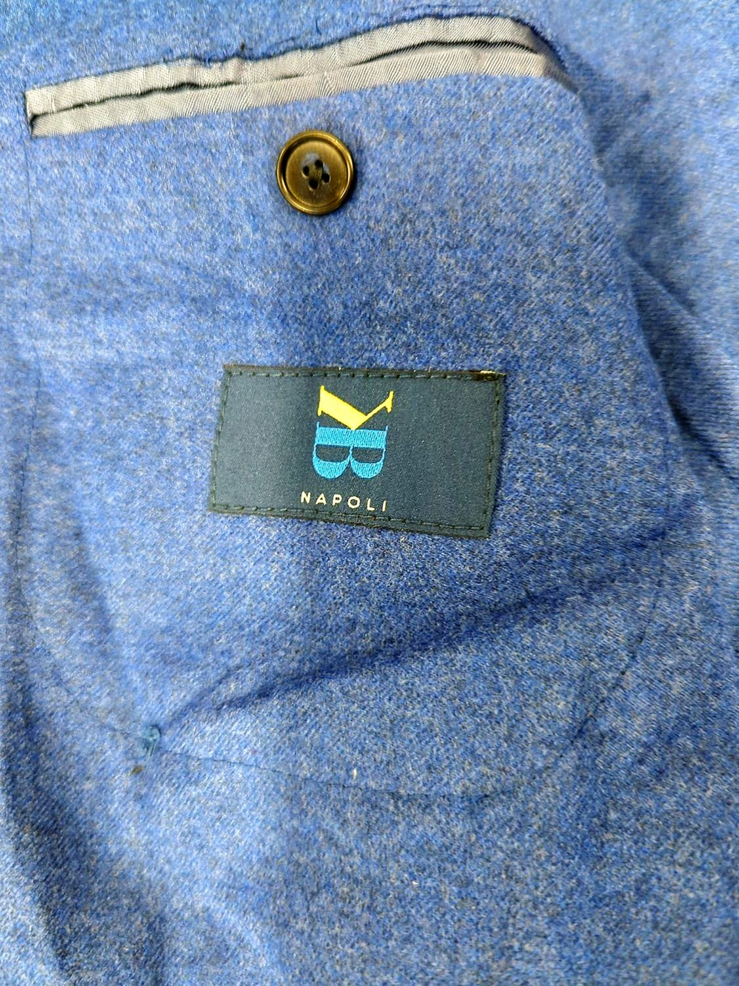 MB Napoli Royal Blue Double-Breasted Wool & Cashmere Blazer