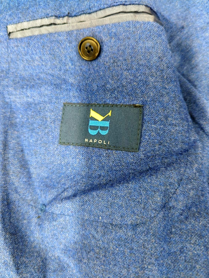 MB Napoli Royal Blue Double-Breasted Wool & Cashmere Blazer