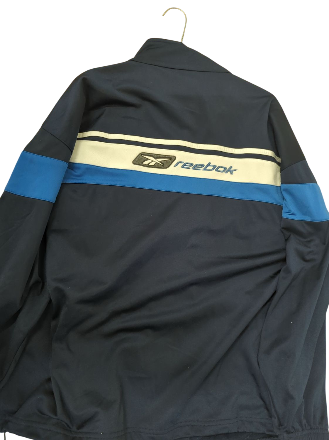 Reebok Vintage Windbreaker Jacket - Navy/Blue/White - Size L/XL