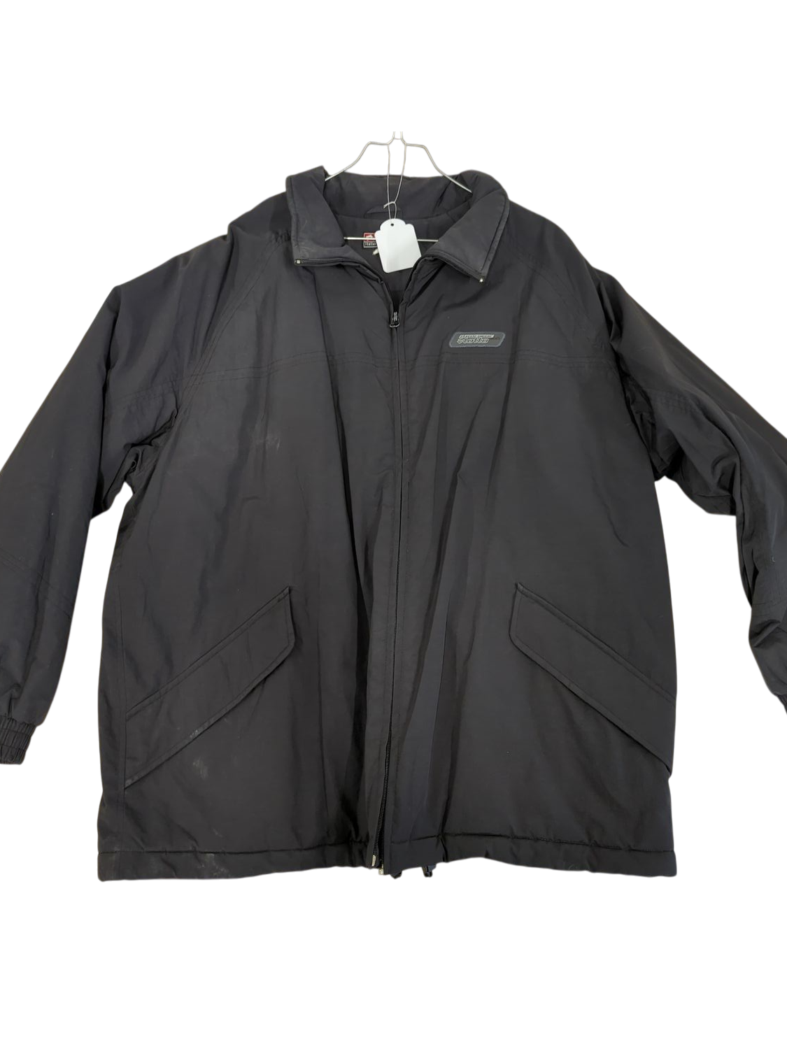 Lotto Black Windbreaker Jacket - Size XL