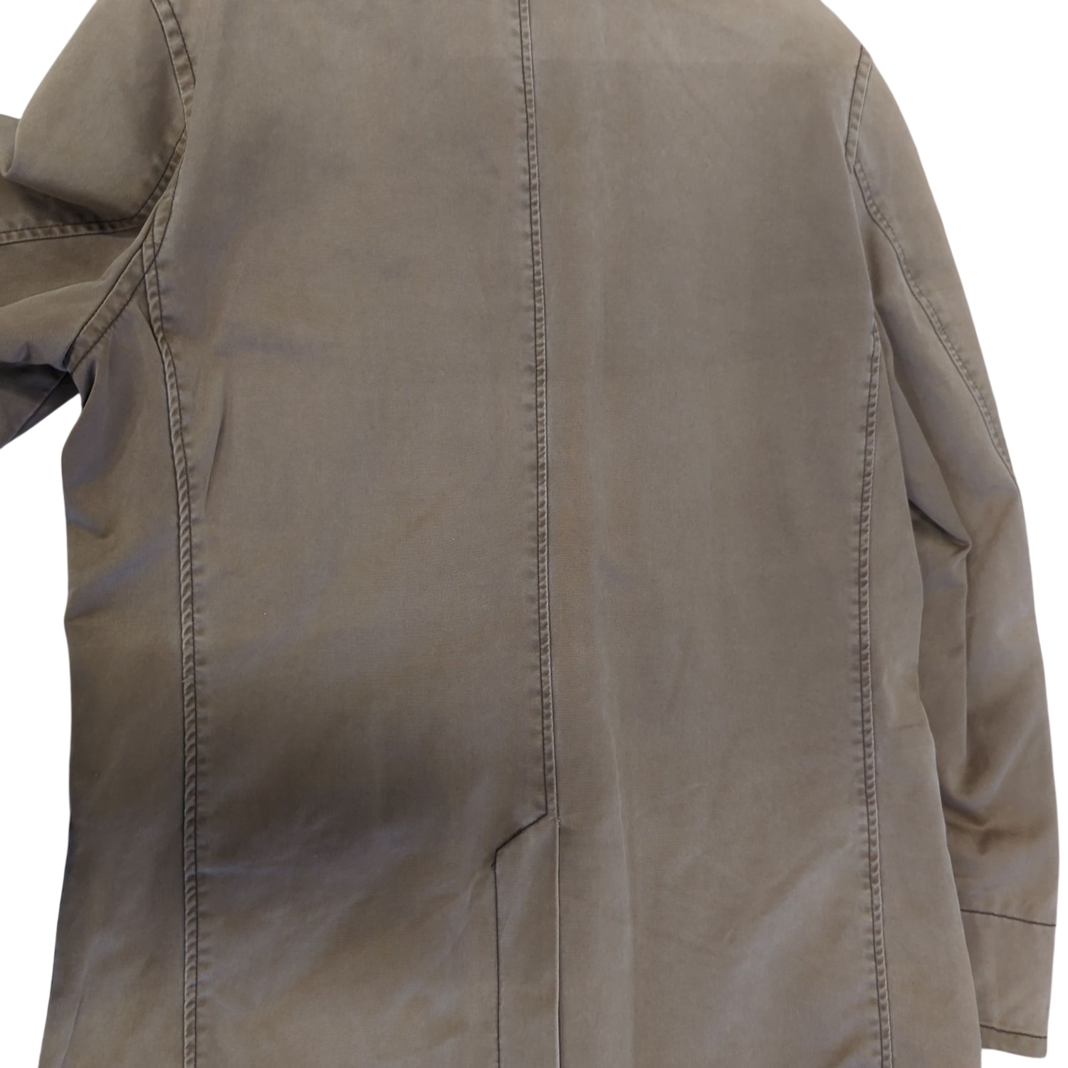 GAP Beige Cotton Jacket with Navy Lining - Size L