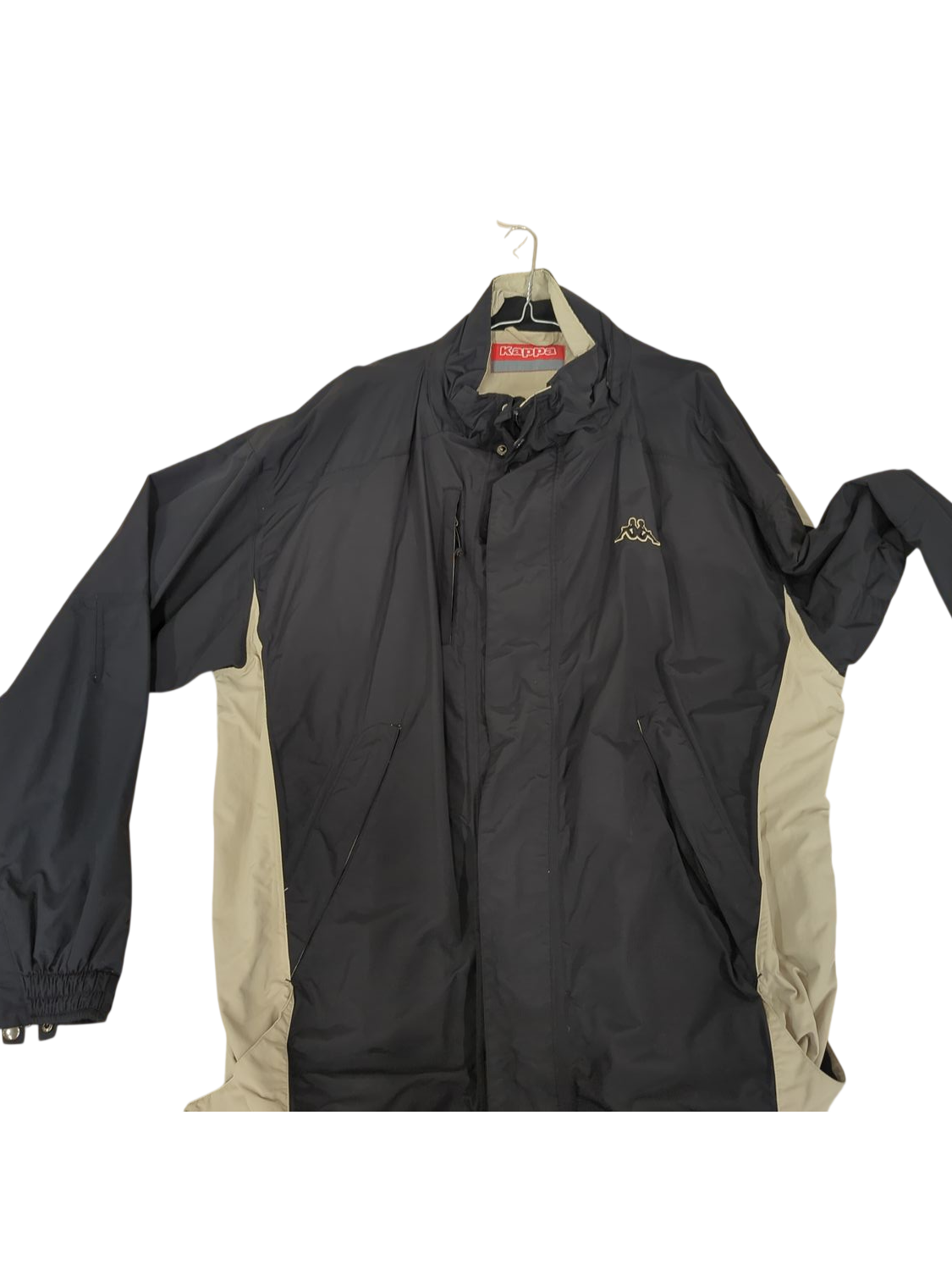 Kappa Black Windbreaker Jacket - Size XL