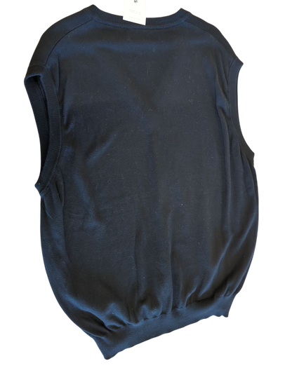 Stefanel Navy Sleeveless V-neck Sweater Vest