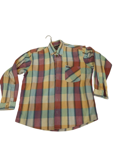 Marlboro Classics Plaid Button-Down Shirt - Size Medium