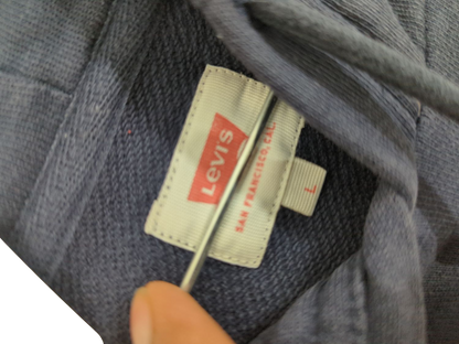 Levi's Navy Sweatshirt with Triple Logo Print - Size L