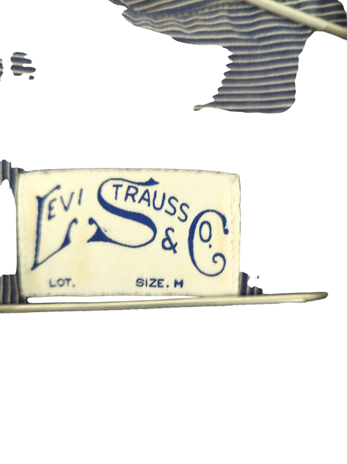 Strauss & Co. Blue Striped Button-Down Shirt - Size M