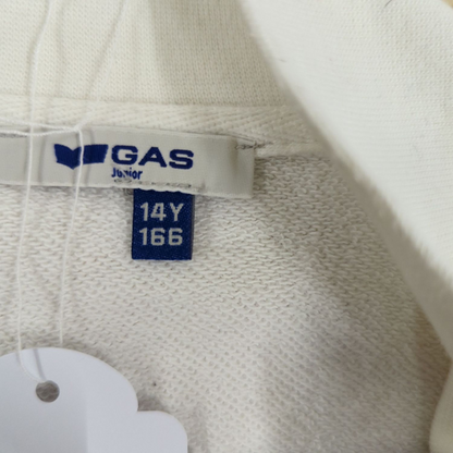 GAS Jeans White Zip-Up Sweatshirt - Size M/L
