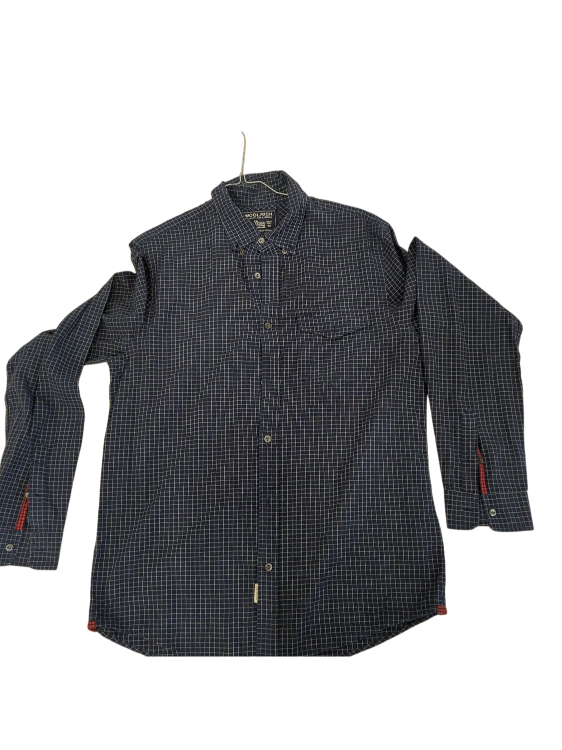 Woolrich John Rich & Bros Navy Checkered Button-Down Shirt - Size L