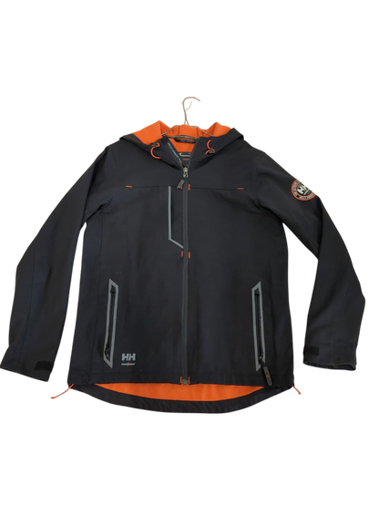Helly Hansen Black & Orange Windbreaker Jacket - Size M