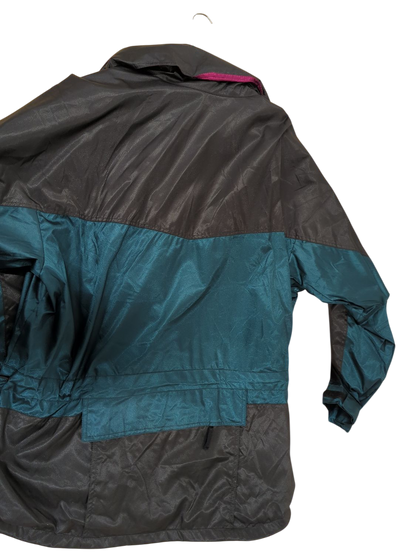 Jack Wolfskin Windbreaker Jacket - Size L/M - Black & Teal
