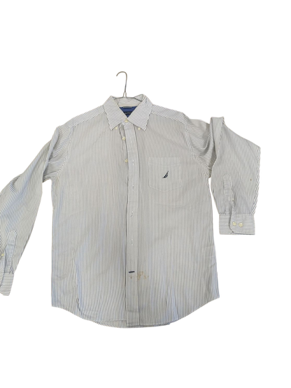 Nautica Striped Button-Down Shirt - Size M