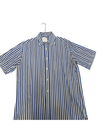 Paul & Shark Yachting Blue & White Striped Button-Down Shirt