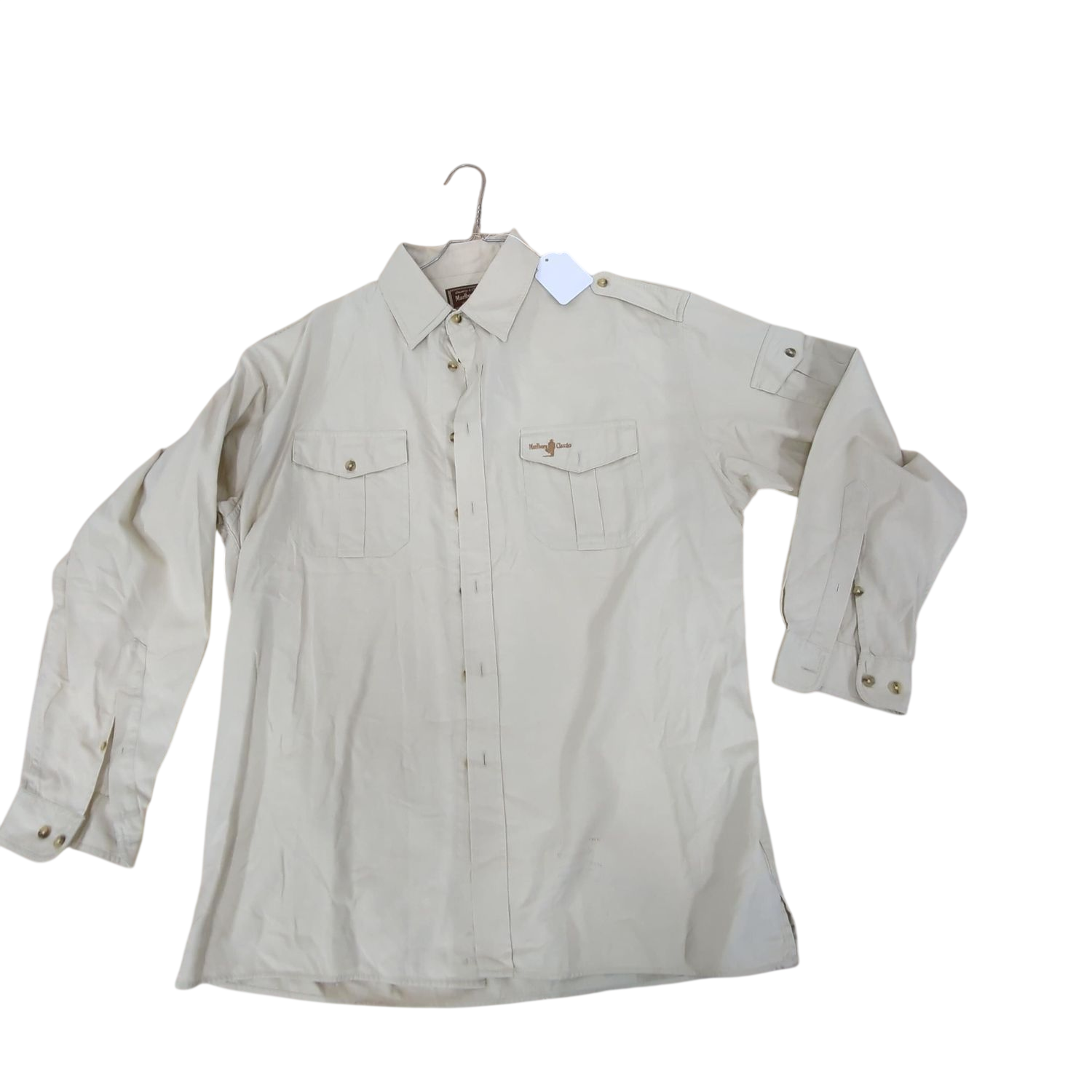 Marlboro Classics Beige Button-Down Shirt - Size L
