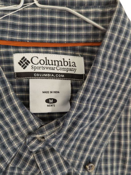 Columbia Sportswear Blue Checkered Button-Down Shirt - Size M