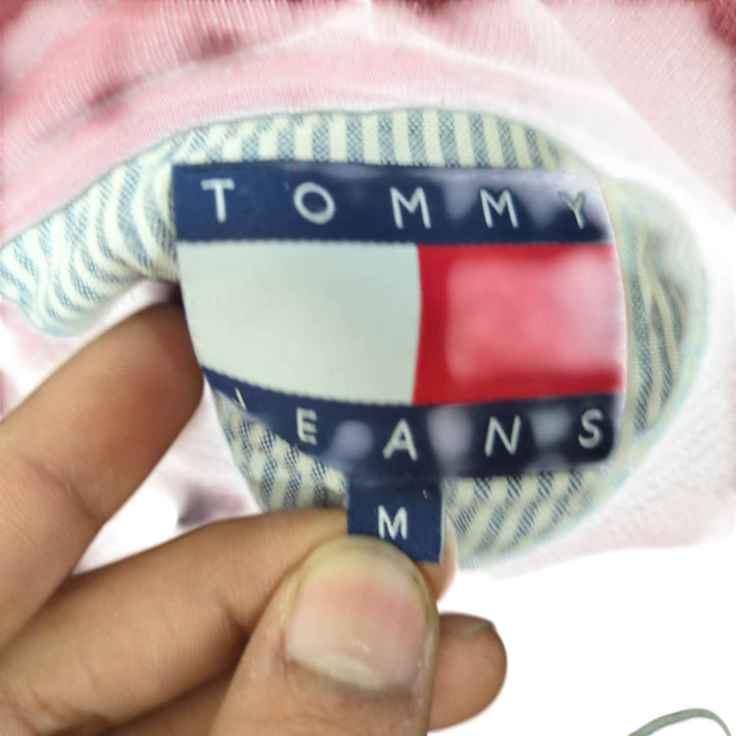 Tommy Hilfiger Burgundy Hoodie with Embroidered Logo - Size M