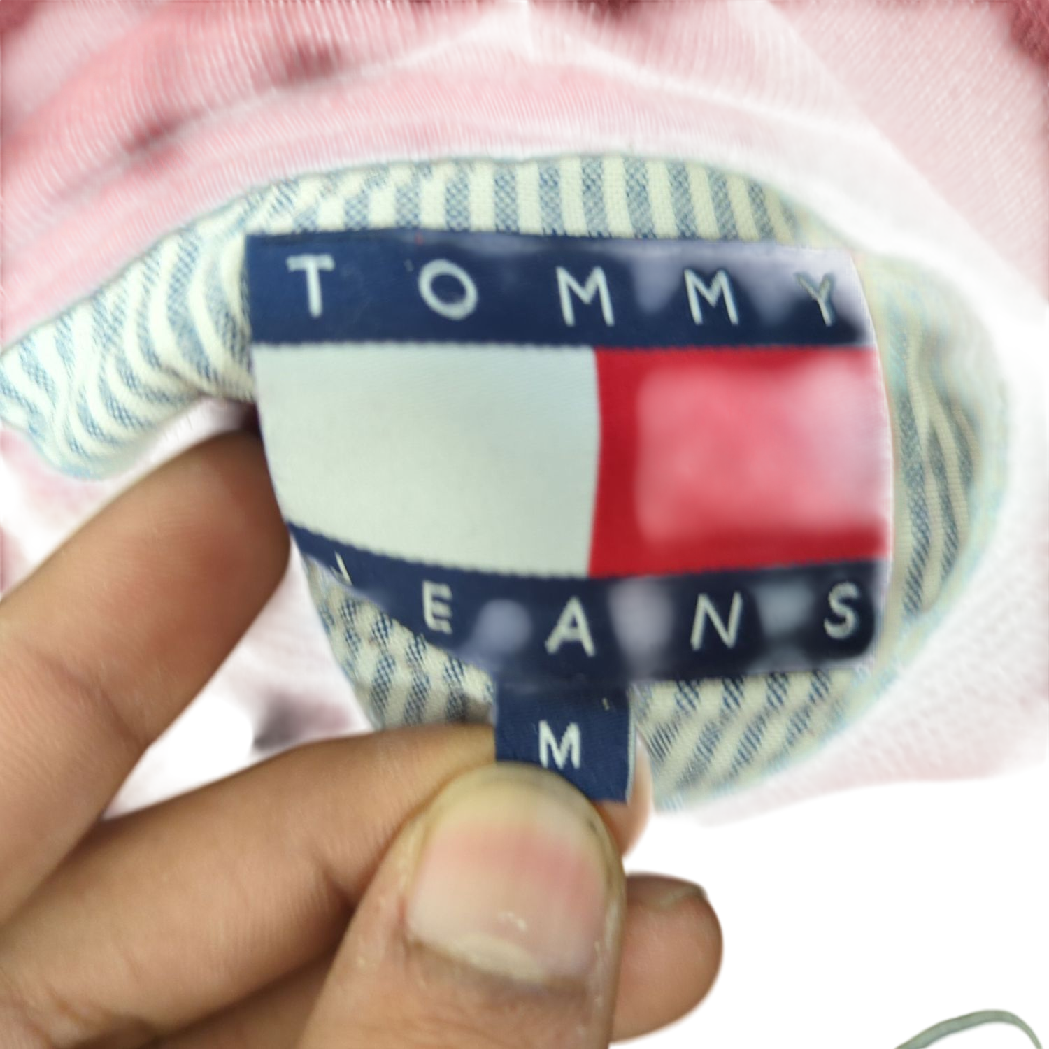 Tommy Hilfiger Burgundy Hoodie with Embroidered Logo - Size M
