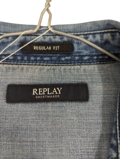 Classic Blue Denim Jacket - Button-Up Long Sleeve