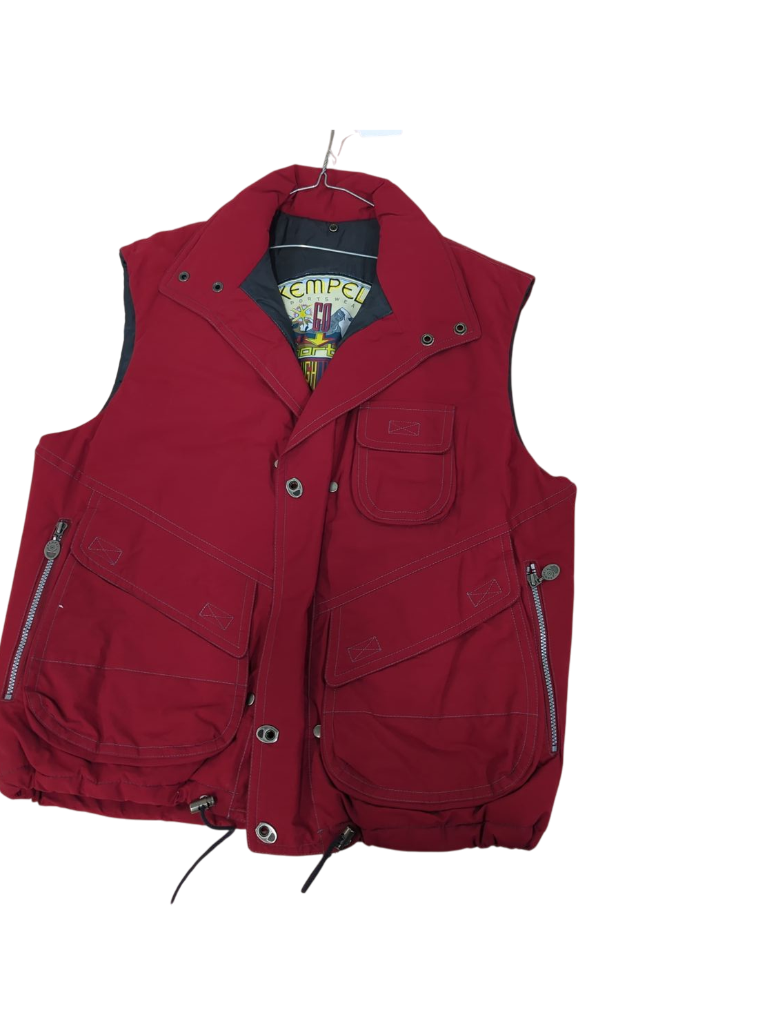 Keiron Sportswear Red Windbreaker Jacket with Mountain Logo