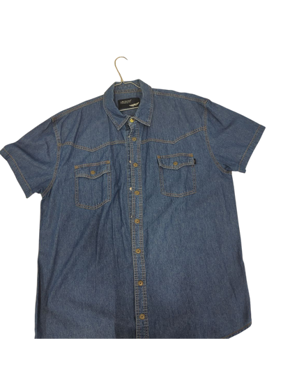 Arizona Denim Short Sleeve Button-Down Shirt - Size GB