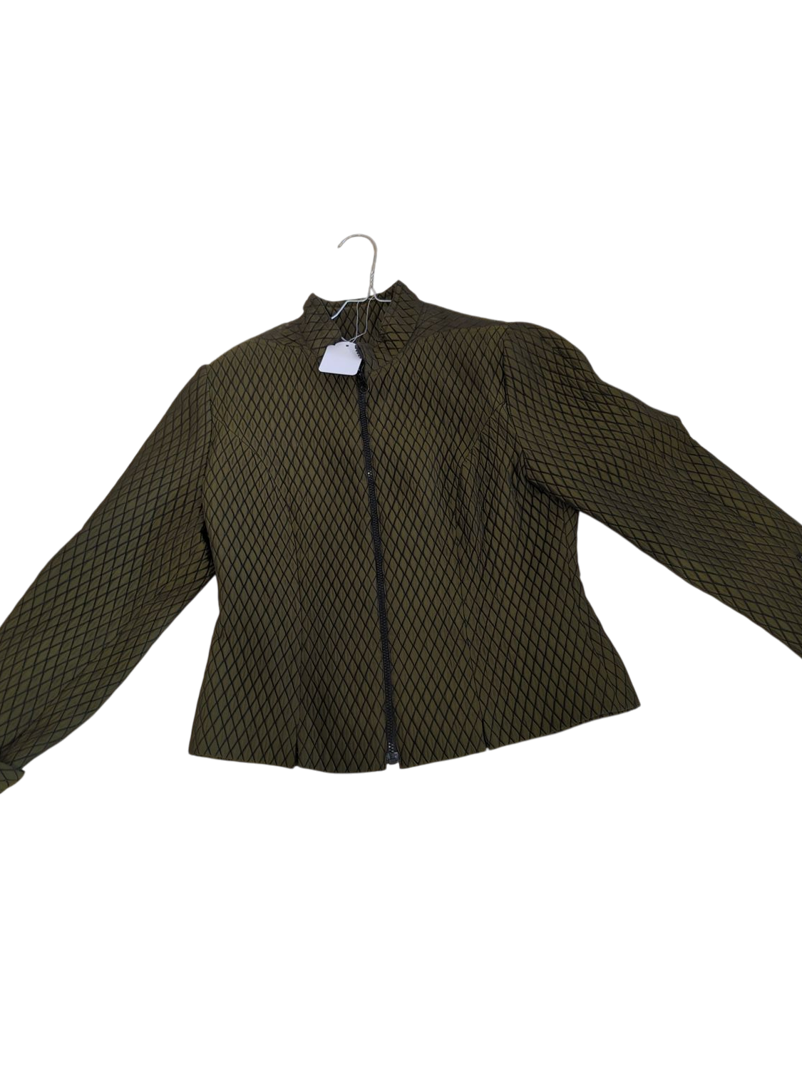 Balmain Sylviane Paris Green Diamond Pattern Jacket