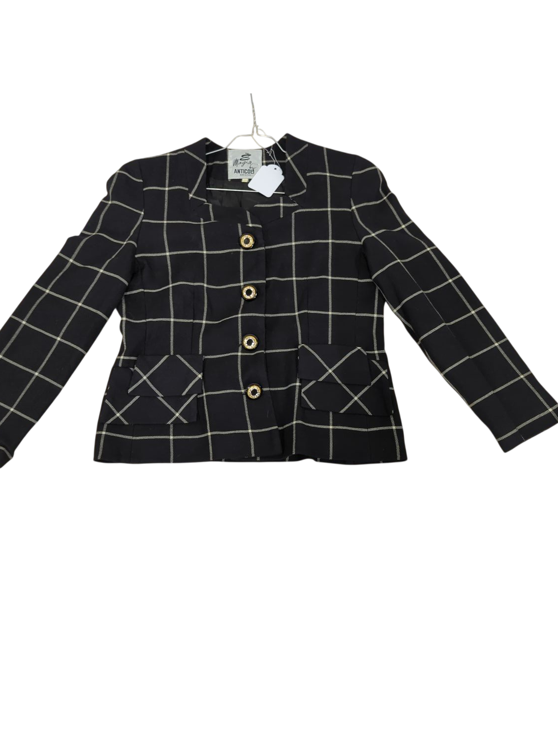 Margiela for Anticoli Black & White Checkered Button-Down Shirt - Made in Italy