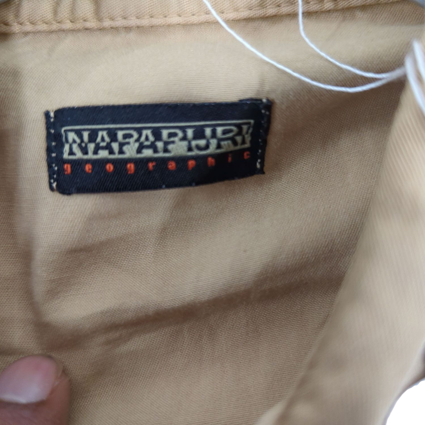 Napapijri Beige Short Sleeve Button-Down Shirt - Size S