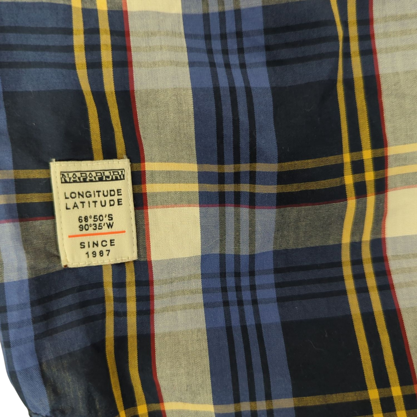 Napapijri Blue Plaid Button-Down Shirt - Regular Fit