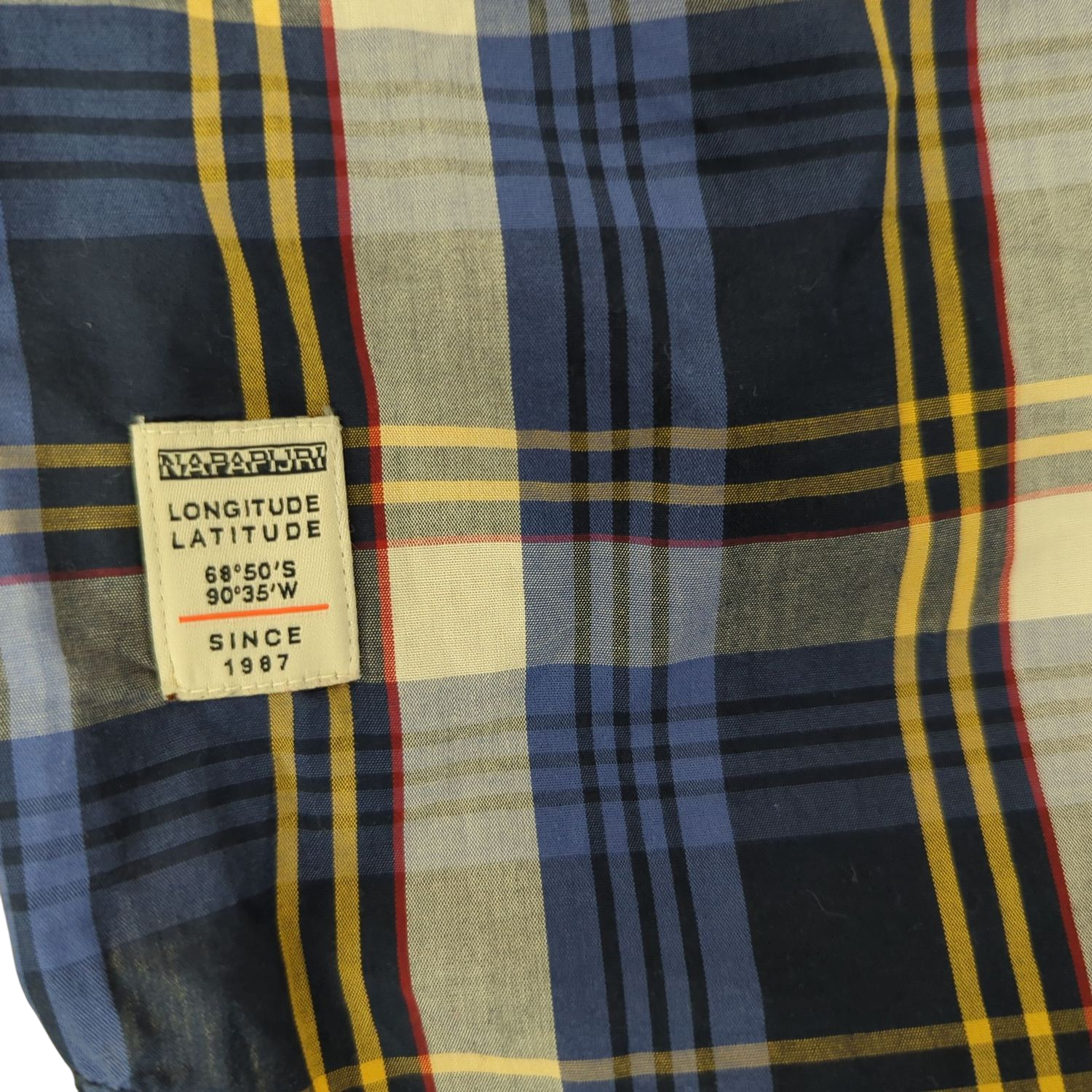 Napapijri Blue Plaid Button-Down Shirt - Regular Fit