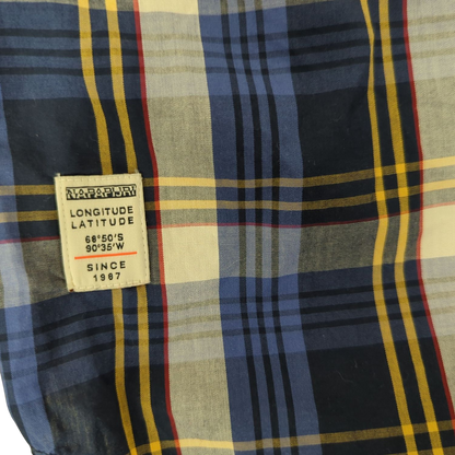 Napapijri Blue Plaid Button-Down Shirt - Regular Fit