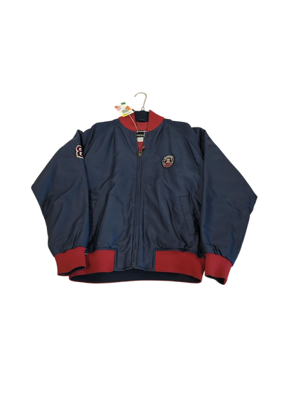 Vintage Reebok Bomber Jacket - Navy/Red - Size S