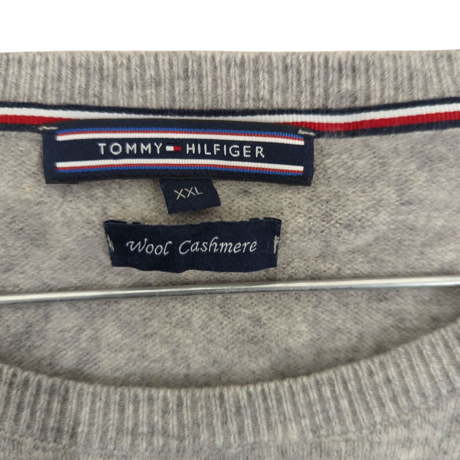 Tommy Hilfiger Grey Wool Cashmere Sweater - Size XXL