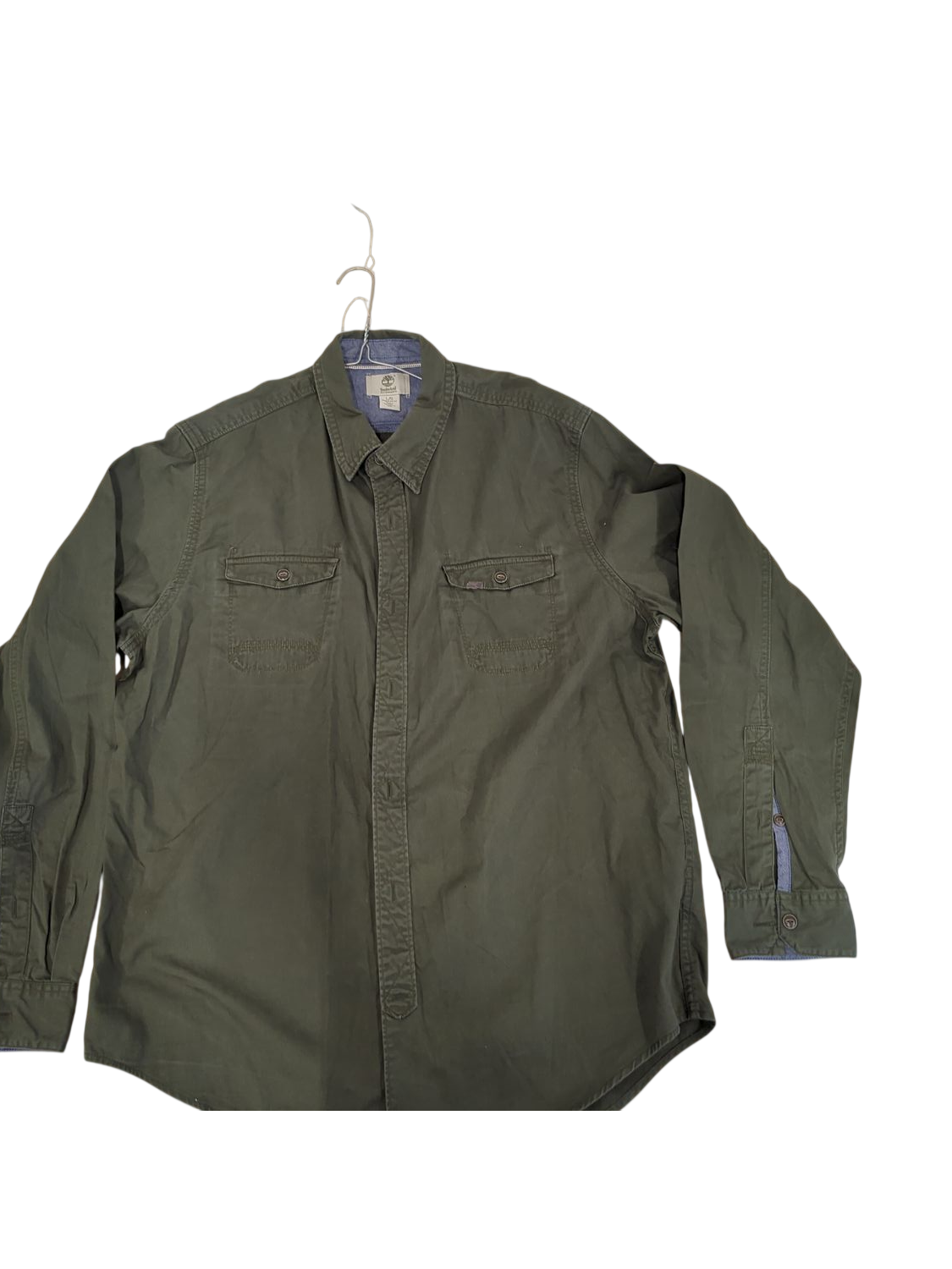 Timberland Earthkeepers Olive Green Button-Down Shirt - Size L