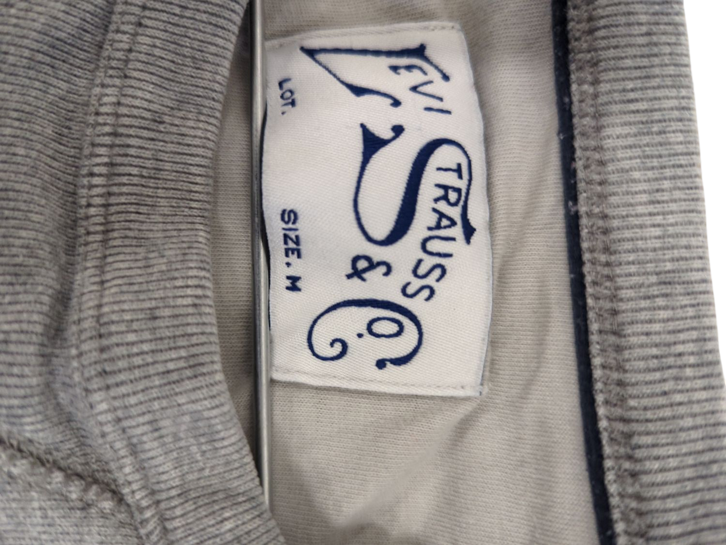 Levi's Grey Sweatshirt with Red Logo - Size M