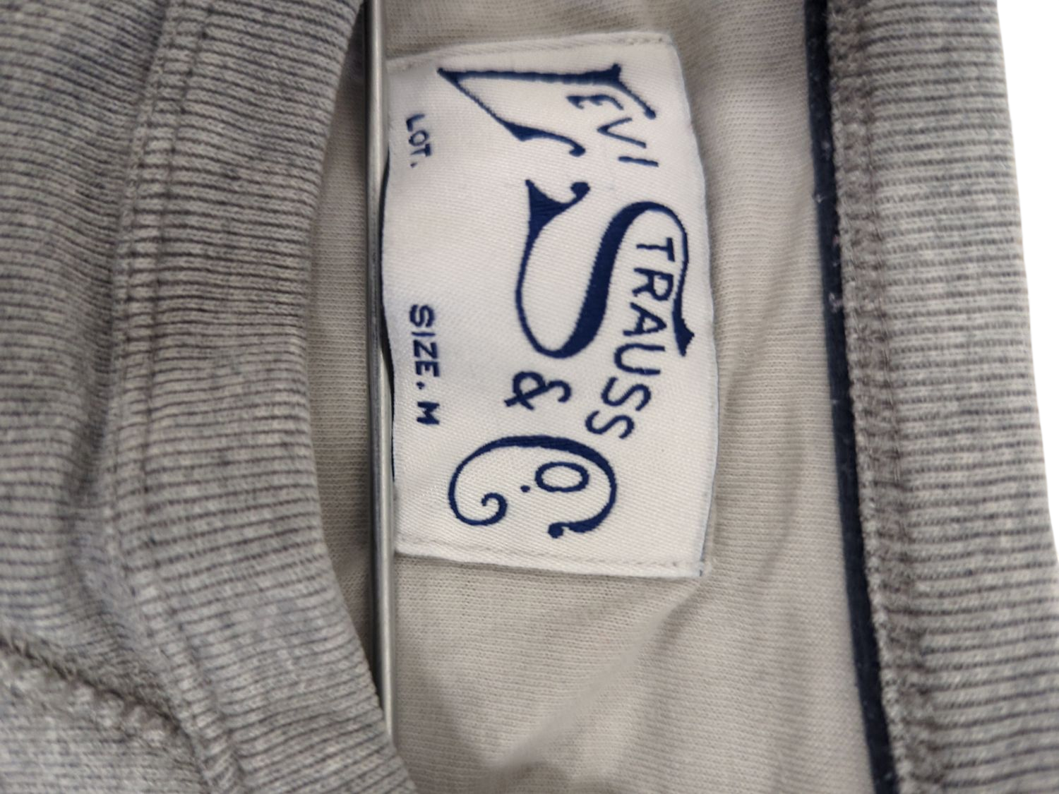 Levi's Grey Sweatshirt with Red Logo - Size M