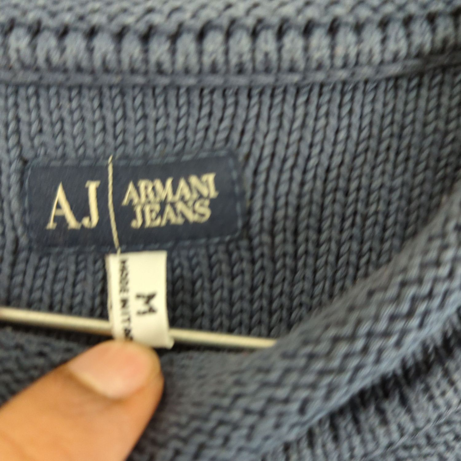 Armani Jeans Navy Crew Neck Sweater - Size M