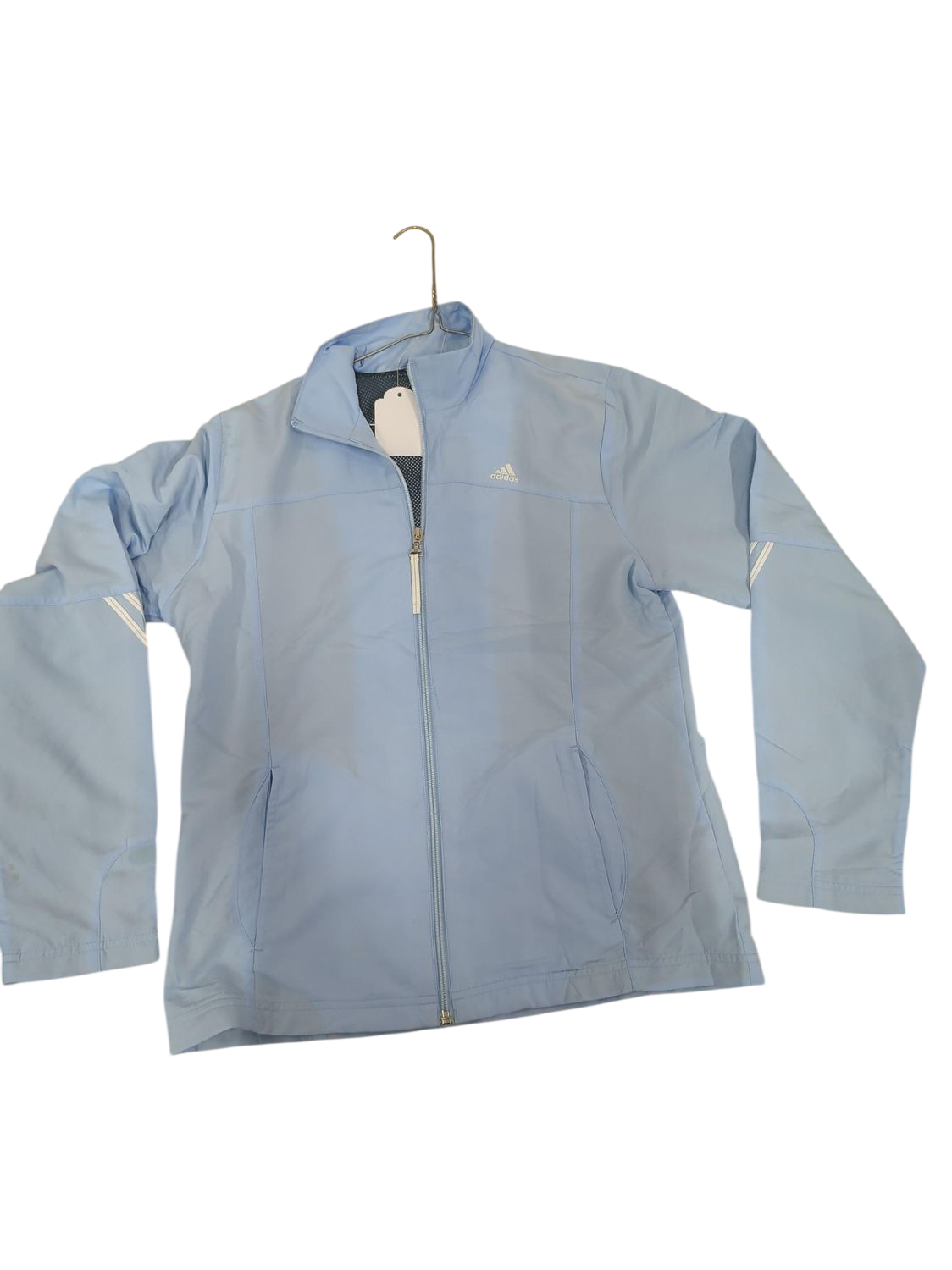 Adidas Light Blue Windbreaker Jacket - Size F (European)