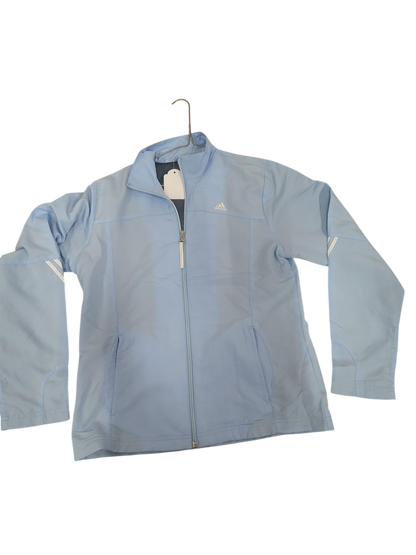Adidas Light Blue Windbreaker Jacket - Size F (European)