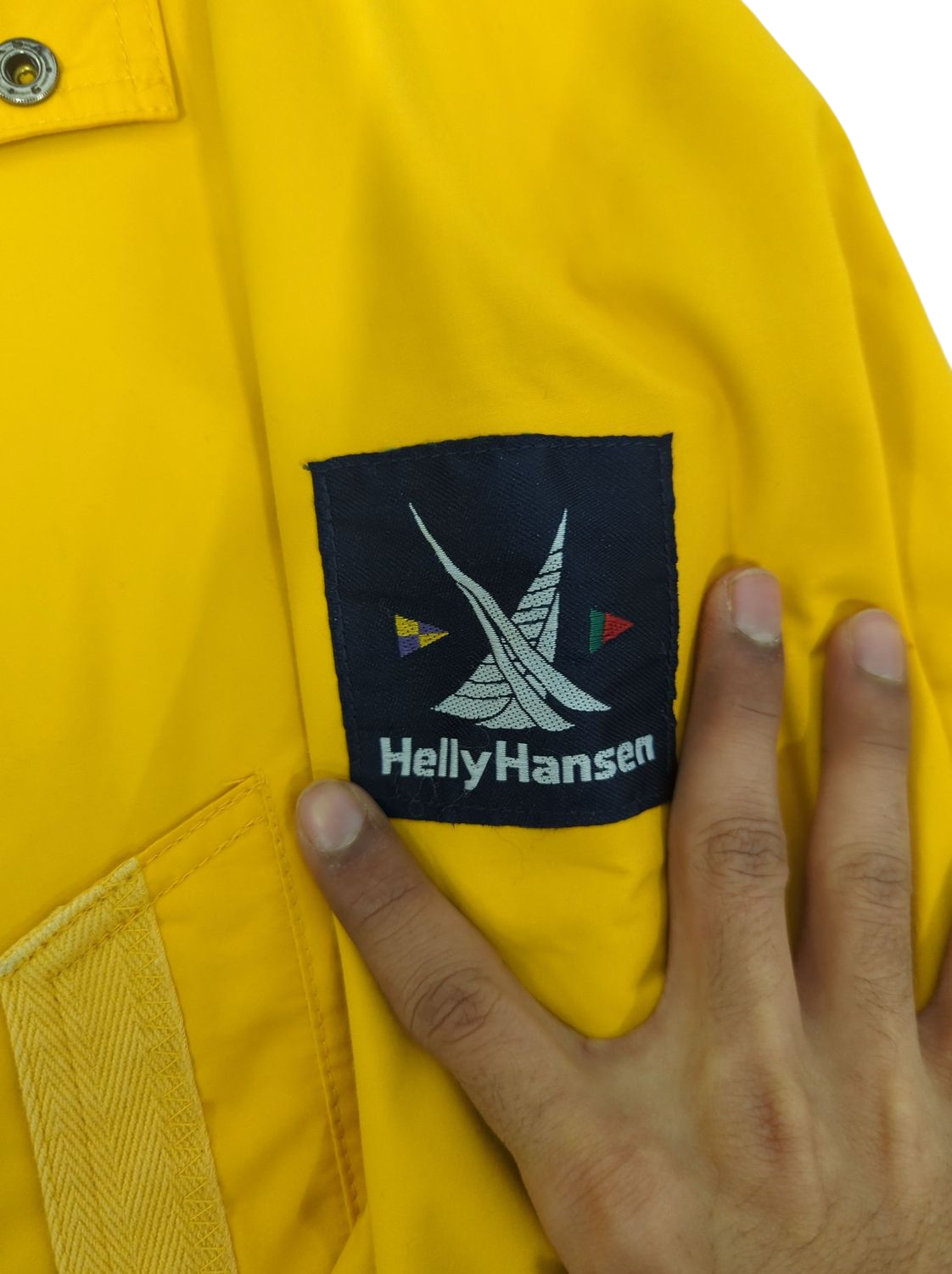 Helly Hansen Yellow Waterproof Sailing Jacket - Vintage Windbreaker