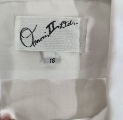 Vintage Christmas Embroidered Button-Down Shirt - Size 18