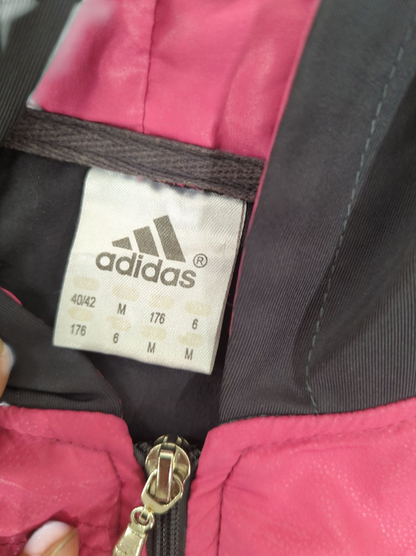 Adidas Pink & Black Windbreaker Jacket - Women's Size M