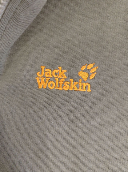 Jack Wolfskin Olive Green Windbreaker Jacket with Orange Paw Logo - Family Size