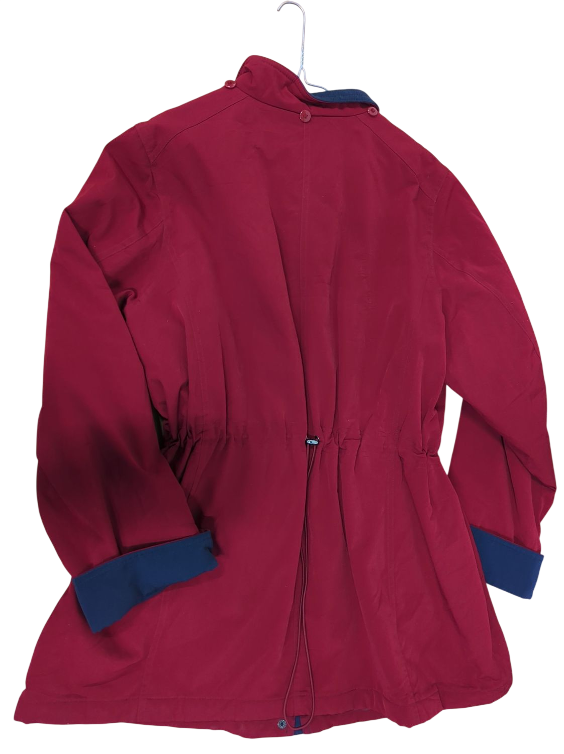 Nautica Red Button-Down Shirt with Navy Accents