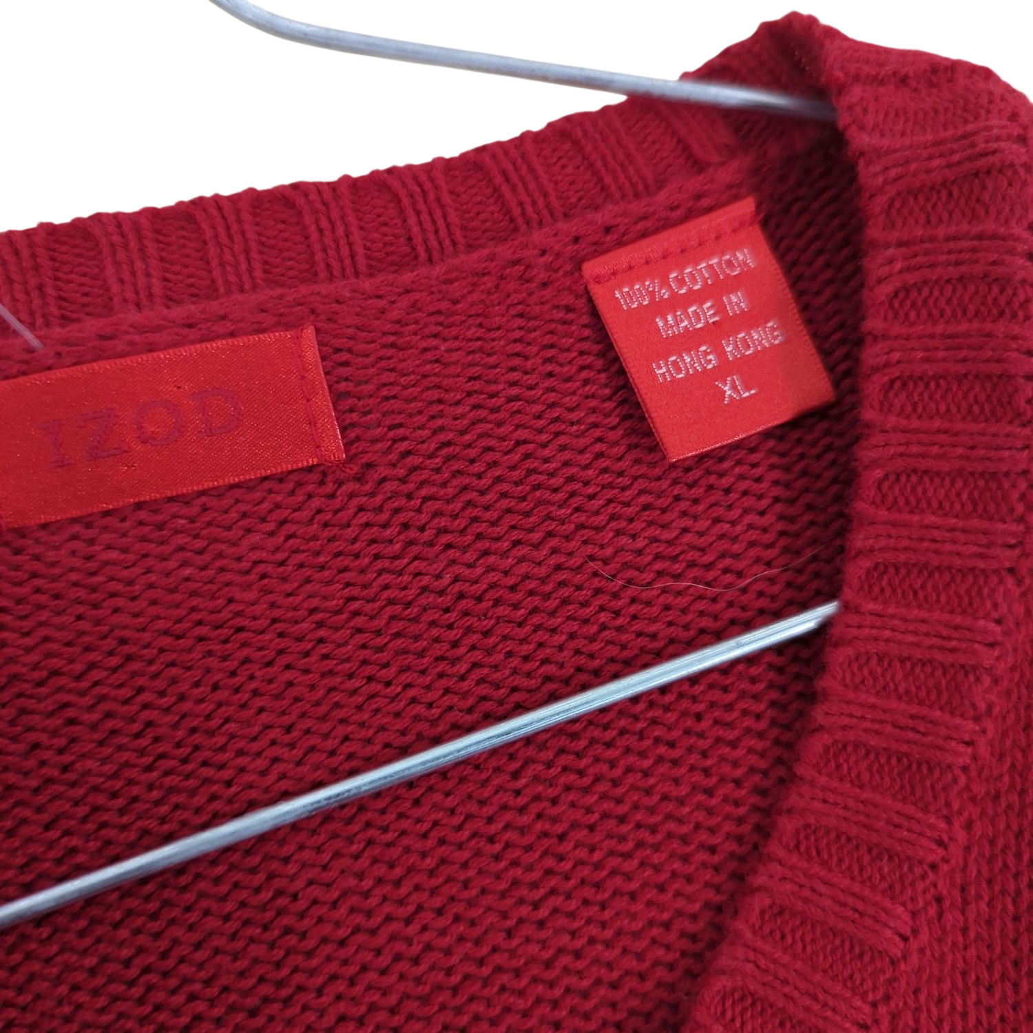 IZOD Red Cotton Sweater - Size XL