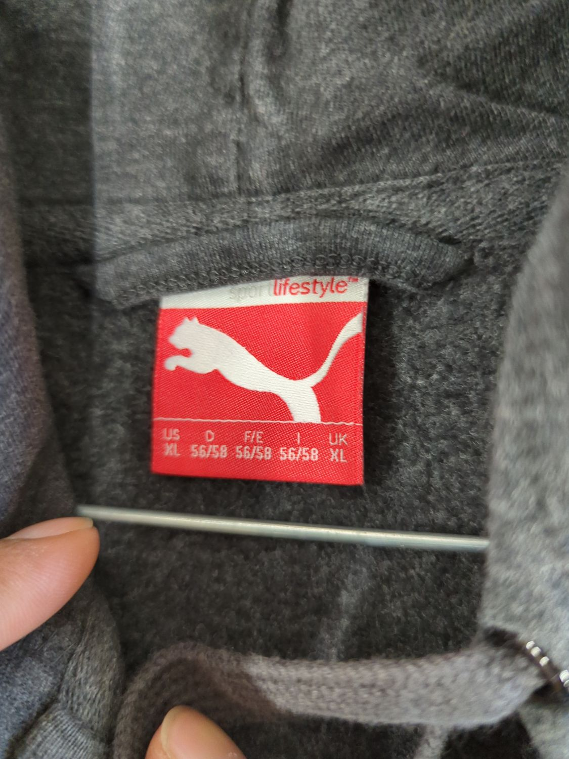 Puma Lifestyle Grey Zip-Up Sweatshirt - Size XL