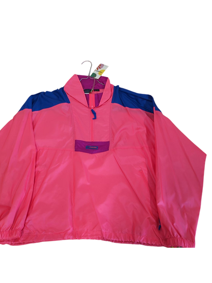 Vintage Columbia Sportswear Windbreaker Jacket - Men's XL - Pink/Blue/Purple