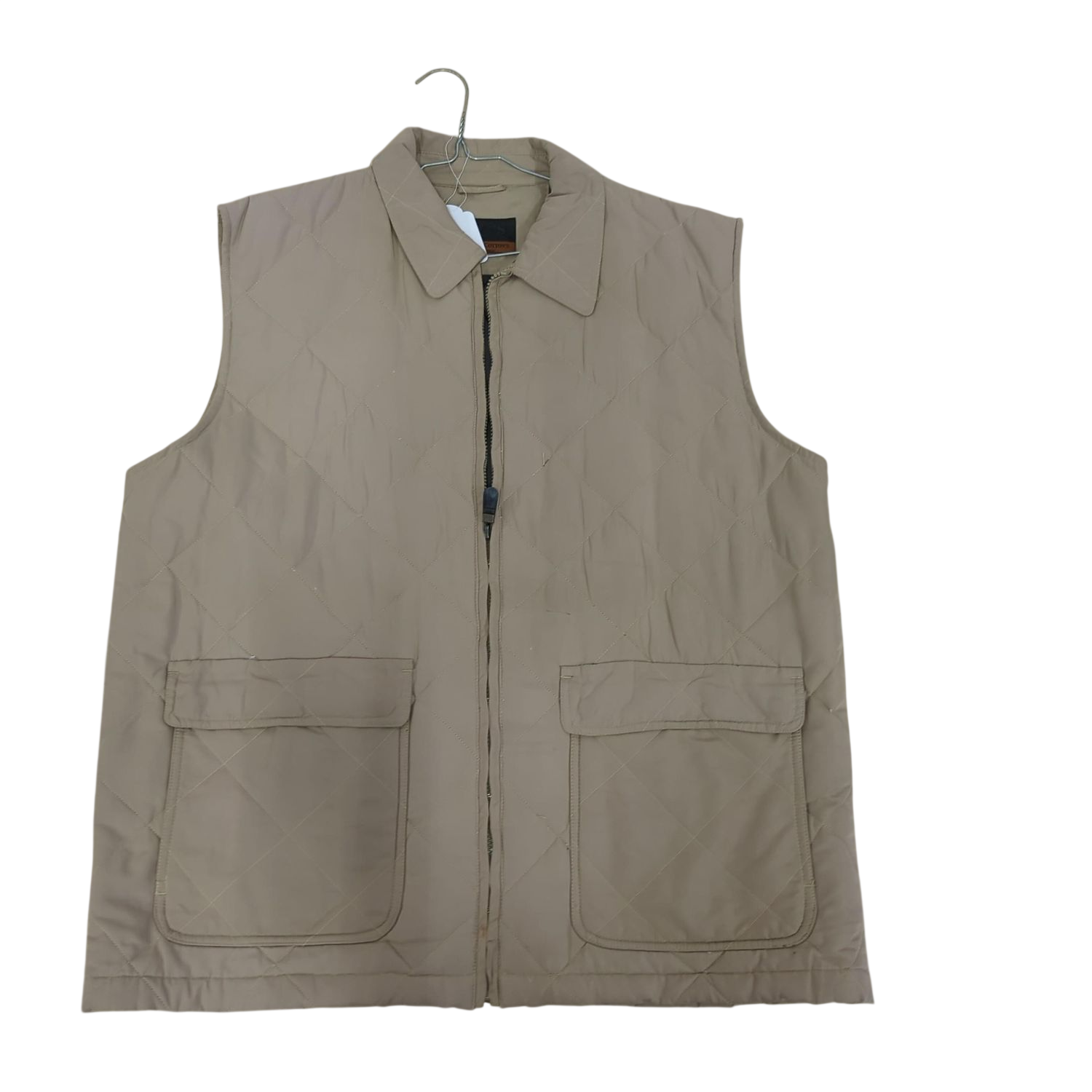 Drawing Cottona Beige Quilted Jacket - Men's Collection
