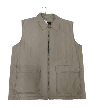 Drawing Cottona Beige Quilted Jacket - Men's Collection