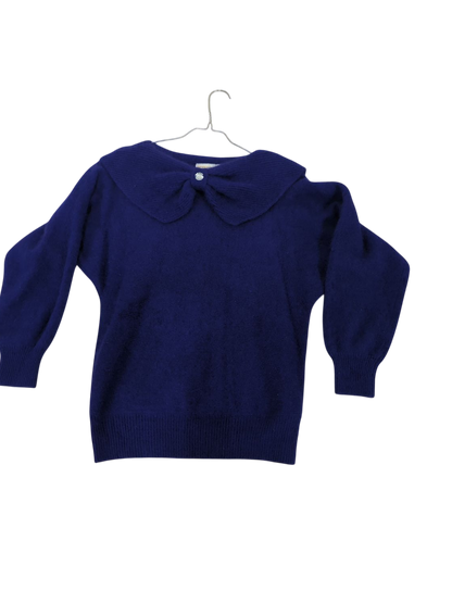 Navy Blue Cashmere Sweater - Size M
