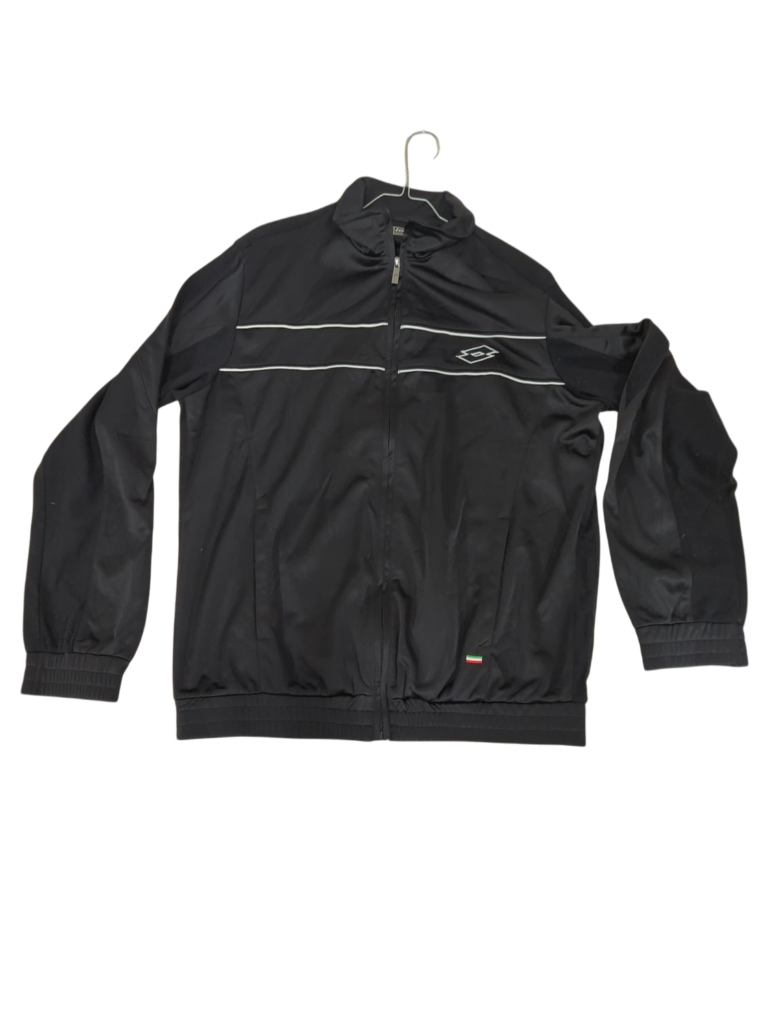 Lotto Black Windbreaker Jacket - Size XL