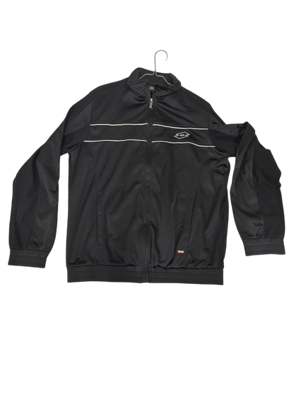 Lotto Black Windbreaker Jacket - Size XL